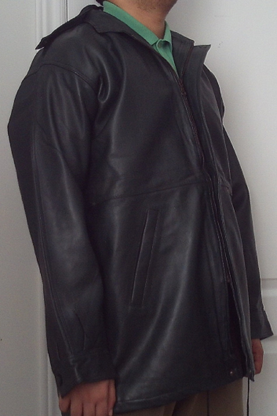 Black Hoodie Leather Jacket