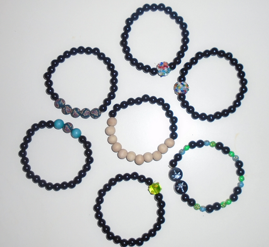 Black Eye Bracelets Set