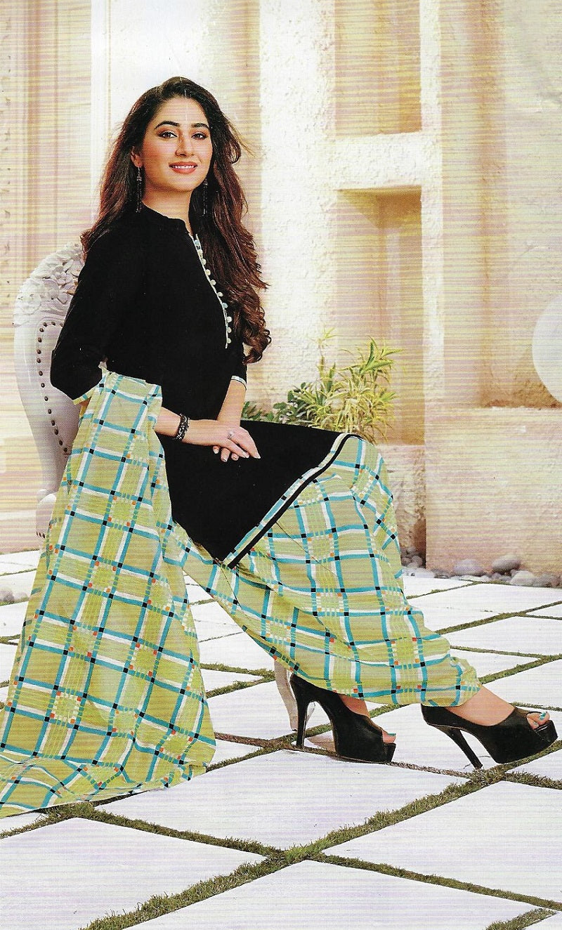 Black and Green Design Salwar Suit