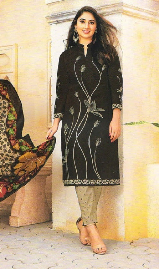 Black and Grey Salwar Suit