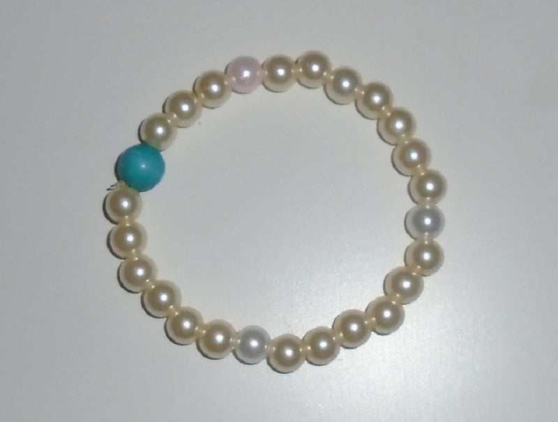 White and Blue Design Bracelet