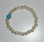 White and Blue Design Bracelet