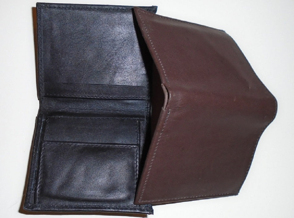 Brown Black Leather Wallet