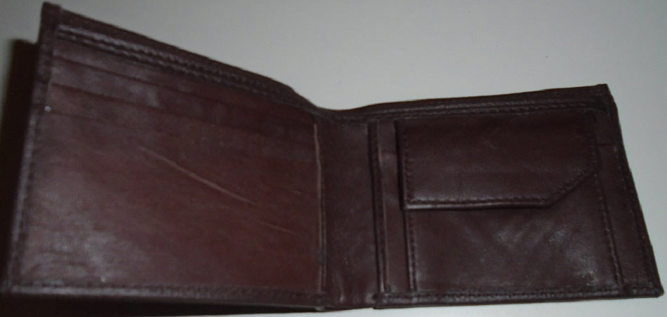 Brown Leather Grain Design Wallet