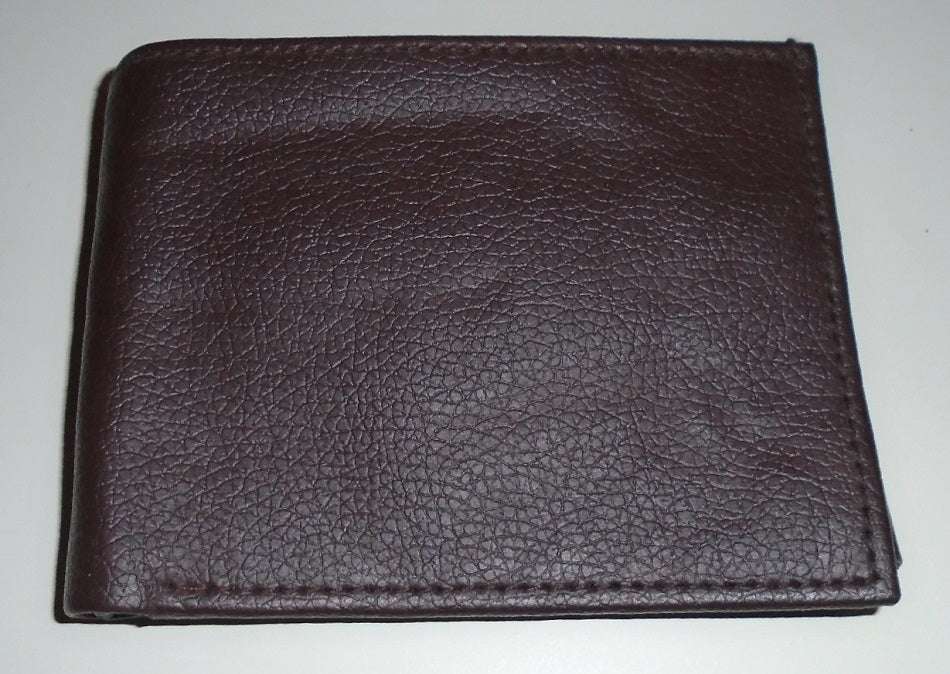 Brown Leather Grain Design Wallet