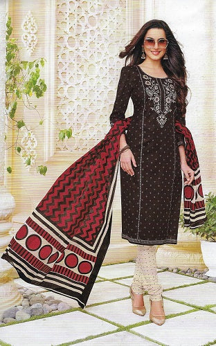 Brown and Creme Salwar Suit