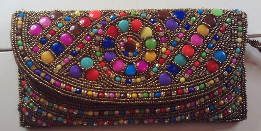 Flat Bead Design Purse