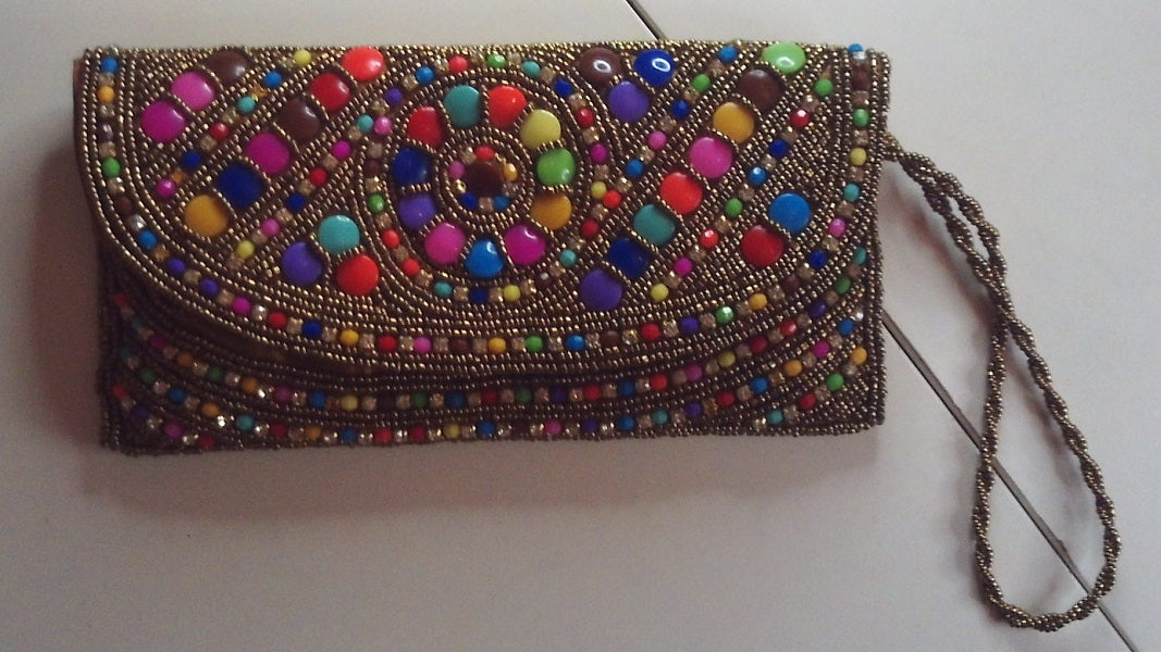 Flat Bead Design Purse