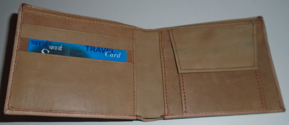 Light Brown Plain Leather Wallet