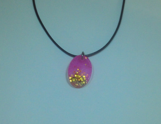 Pink Yellow Pink Yellow Randon Design Necklace